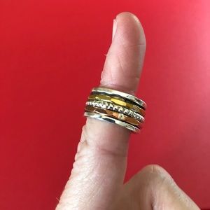 Ladies’ Sterling Silver Size 6 Spinner Ring